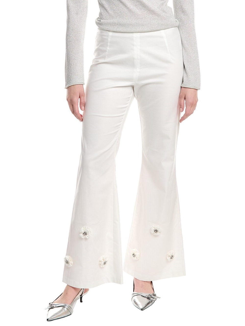 Flora Bea White Flare Pants